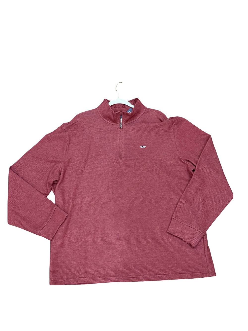 🌟 NWT Vineyard Vines Men's Saltwater Quarter-Zip Pullover Crimson XXL - Picture 3 of 14